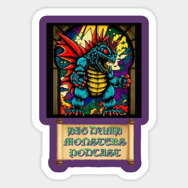 Stained Glass Kaiju Sticker by Big Dumb Monsters